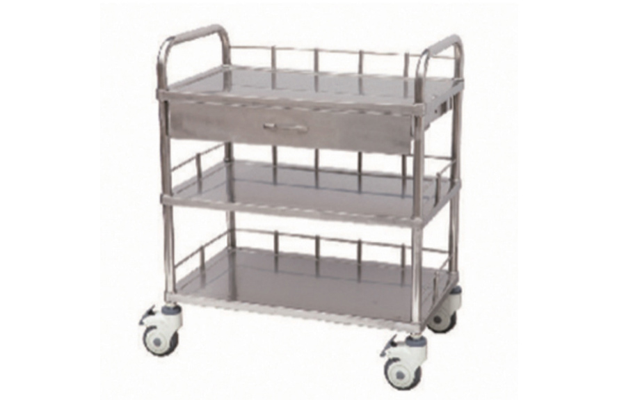 [B6]不銹鋼三層治療車(chē)(全抽屜)